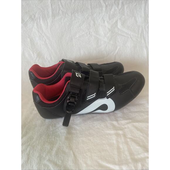 Peloton Spin Cycle Shoes J-20 PL-SH-02 Sz 45 M 11.5-12 US Black Red With Cleats - Picture 3 of 7